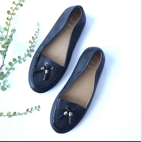 Jack Rogers Shoes - Jack Rogers terra tassel loafers black leather